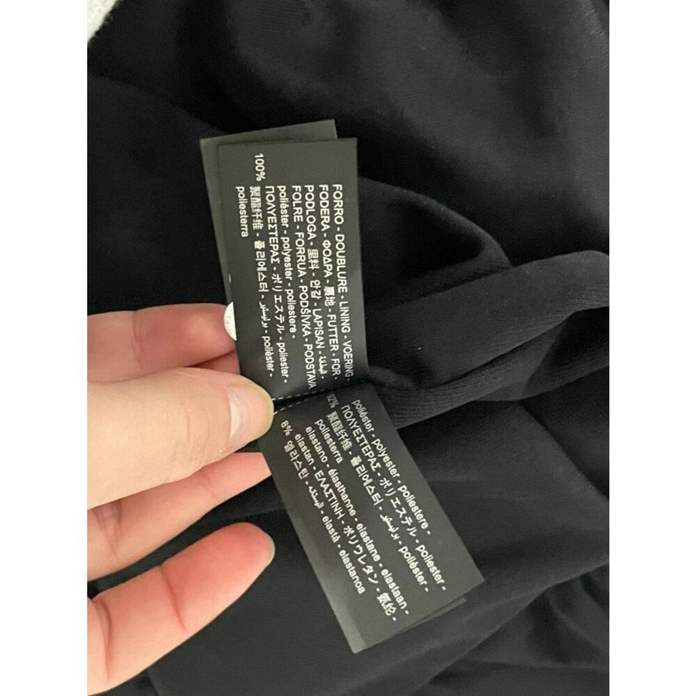 Zara Womens Long Contrast Tulle Dress S Black High Neck Sleeveless 5584/807 NWT - Picture 11 of 14